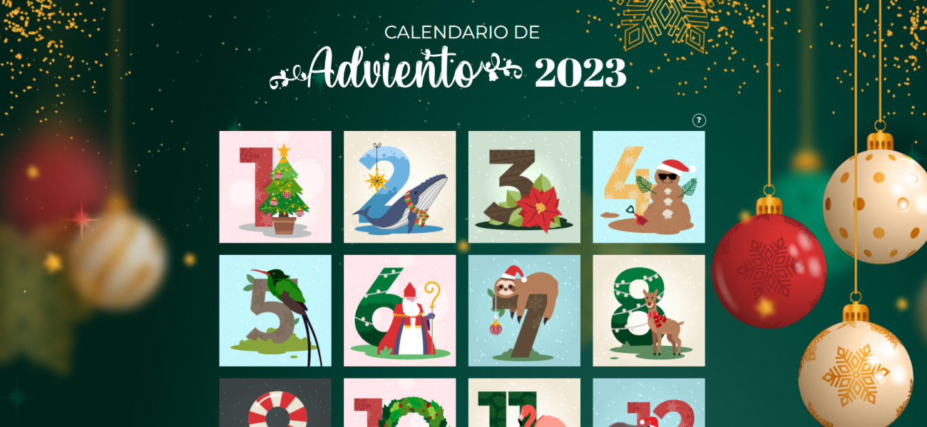 Pantallazo del calendario de adviento 2023